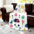 thumbnail image 5 of Vggrvlo Easter Blanket Easter Eggs Flowers PV Plush Throw Blanket for Sofa Lightweight Soft and Warm Throws Blankets for Ki-ds Adults 40"x50", 5 of 6
