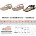thumbnail image 3 of FAMITION Summer Braided Flats Sandals for Women Casual Bohemian Beach Elastic T-Strap Thong Flip Flops Shoes, 3 of 7