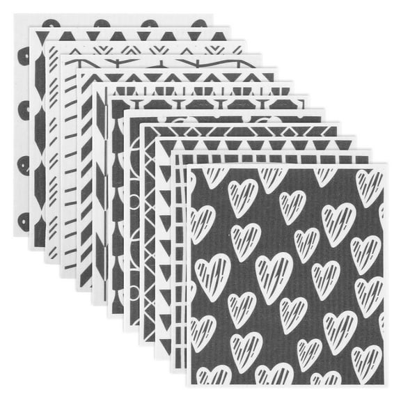 LINFANG 12Pcs Swedish Dishcloths Absorbent Kitchen Dish Cloths Reusable Dish Towels Non Scratch Dish Rags Soft Cotton Cleaning Cloth for Cleaning Kitchen Dishes
