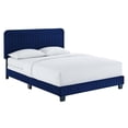 thumbnail image 1 of Modway Celine Channel Tufted Performance Velvet Twin Bed in Navy, 1 of 9