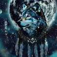 thumbnail image 5 of Orinice Wolf Dream Catcher Night Sky Bathroom Decor Set - Colorful Luxurious Polyester Fabric Shower Curtain with Hooks 60x72, 5 of 7
