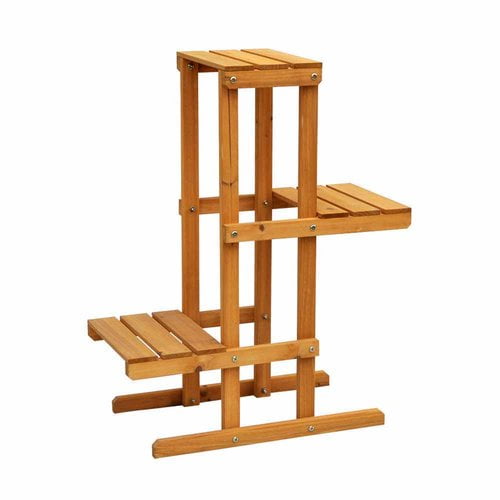 Leisure Season 3-Tier Plant Stand, Medium Brown by Tradeworks Group LTD