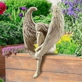 thumbnail image 1 of Adornos de ángel para jardín Escultura de ángel Decoración de ángel Estatua de jardín 3D de ángel alado Adornos artísticos de hada sentada Escultura de hada sentada, 1 of 5