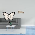 thumbnail image 2 of Reloj de pared de mariposa acrílica y sofá cama de madera en miniatura, sillón decorativo para oficina, comedor, habitación infantil, casa de muñecas, 2 of 8