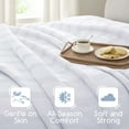 thumbnail image 3 of Lightweight Breathable 100% Cotton Knit Blanket – All-Season Bed Blanket – Twin Size – White, 3 of 8