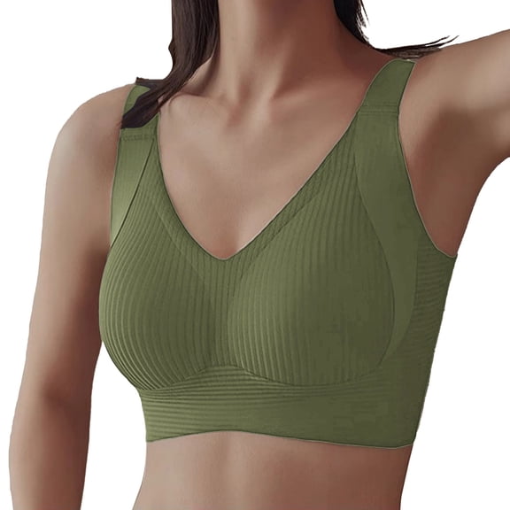 VISALY Wireless Bras Seamless Bras2Pc Push Up Bras No Underwire Bras Full Support Comfortable Bras Sports Bra Everyday Bras Bralettes Plunge Bra Breathable Bras Soft Bras Plus Size Bras A L