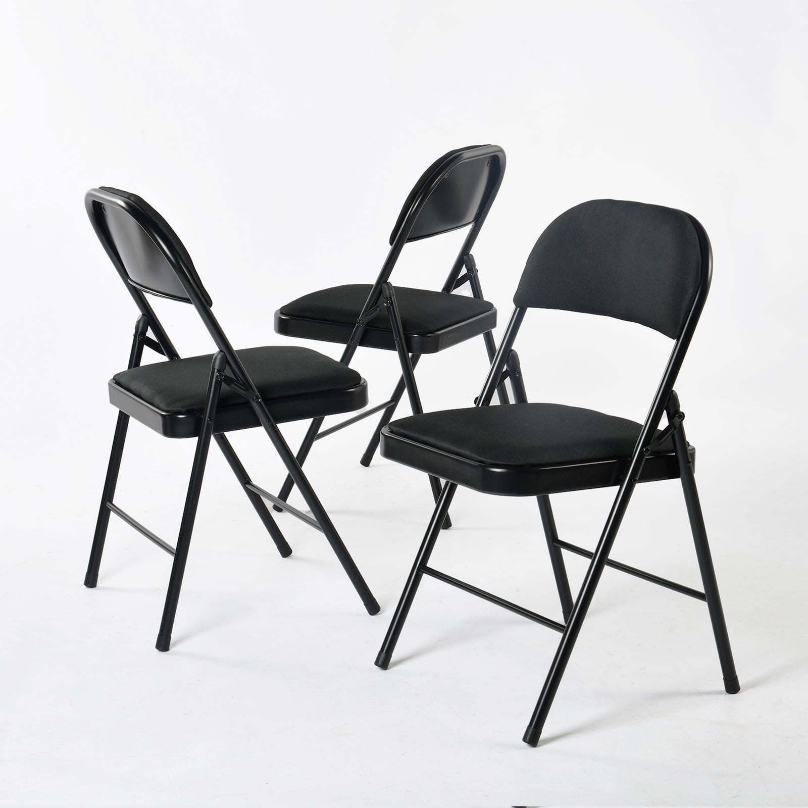 Homy Casa 4 Pack Folding Chairs with Padded Cushion for Wedding Party, Indoor & Outdoor Use