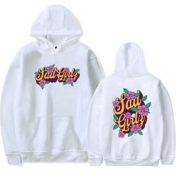 Junior H SADGIRLZ FLORAL Hoodie Men Women Unisex Long Sleeve Casual Sweatshirt Fashion Hooded Streetwear