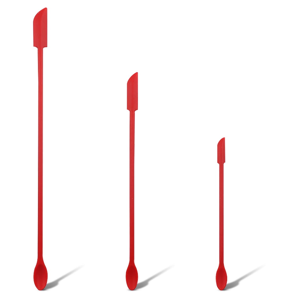 Machinehome 3 Pieces Silicone Spatulas Set 2 Heads Long Jam Bottle
