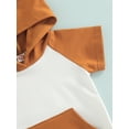 thumbnail image 6 of Franhais Newborn Boy Short Pants Outfits, Contrast Color Patchwork Short Sleeve Hooded Tops + Elastic Waist Shorts Set, 6 of 8