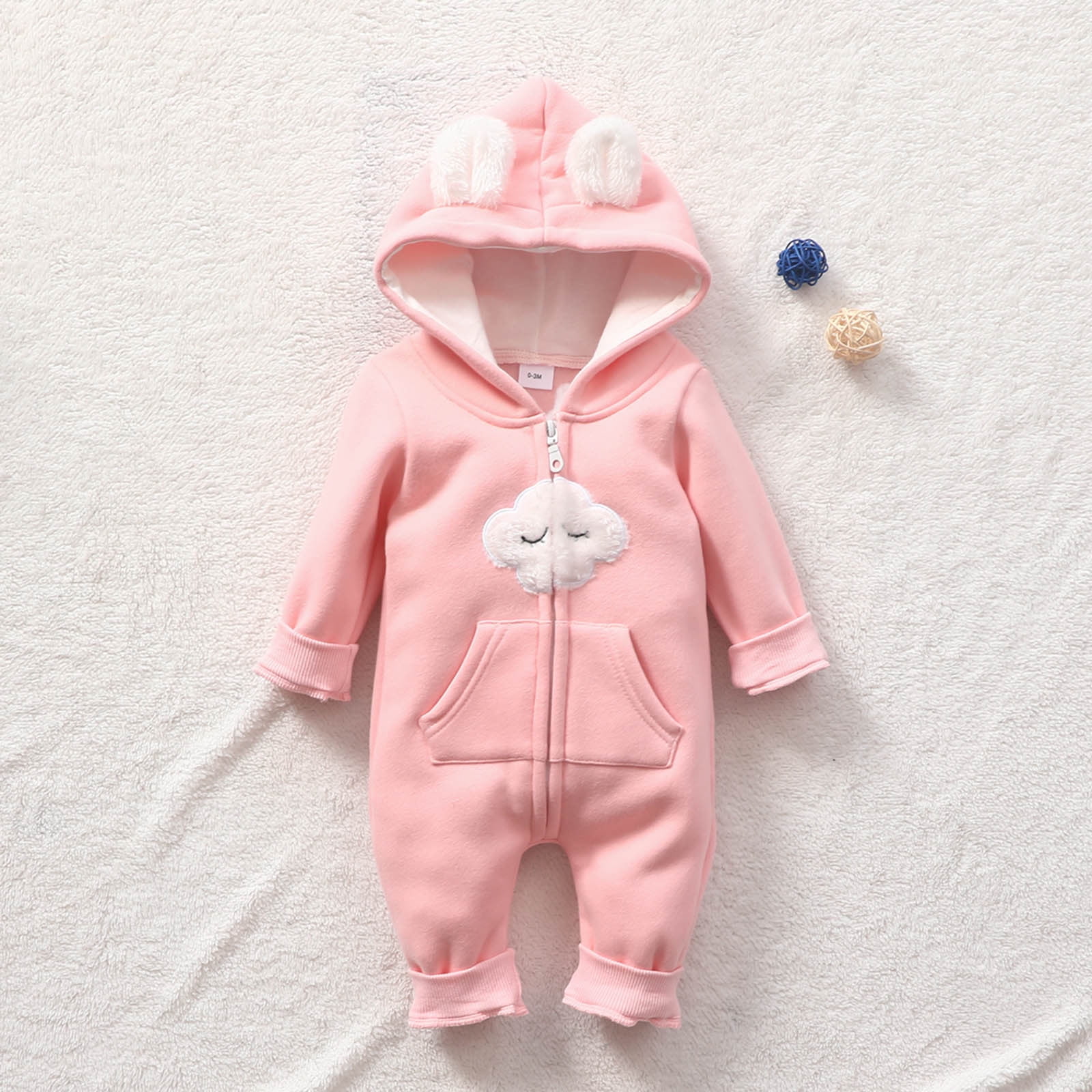 Konbeca Baby Jumpsuits,Infant Winter Snowsuit Romper,Toddler Hoodied