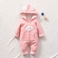 thumbnail image 3 of Fjofpr Toddler Girl Clothes 3T Toddler Girl Clothes under $10 Newborn Infant Baby Girls Winter Warm Thick Romper Jumpsuit Hooded Outfits（0-24M）, 3 of 9