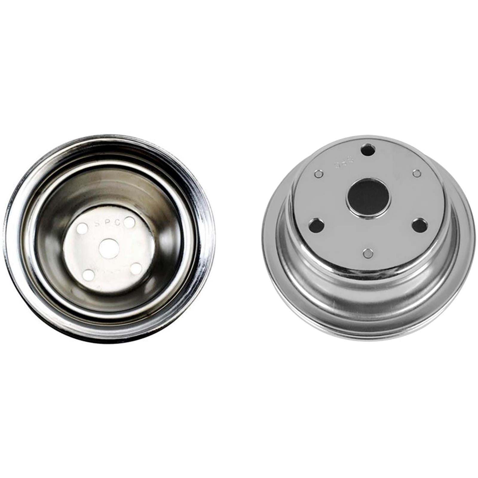 Small Block Chevy Chrome Single Groove Pulley Set, Long Pump Walmart
