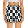 thumbnail image 4 of Goofa Nautical Anchors1 Printed Women 2 in 1 Running Shorts,Quick Dry Athletic Workout Shorts,High Waisted Athletic Shorts with Liner Pockets-Medium, 4 of 9