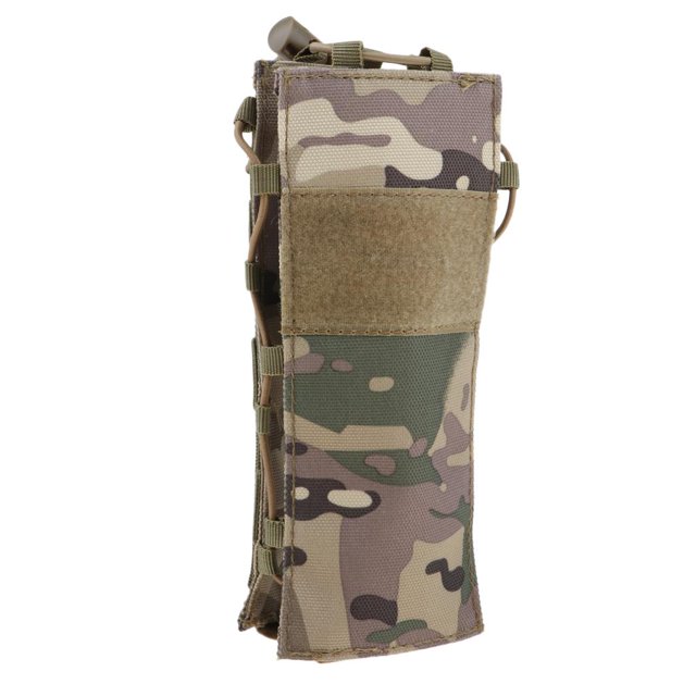 Portador de botella de agua de viaje Molle multifunción, bolsa de transporte, bolsa de almacenamiento Camuflaje Cola Portabotellas exterior de nylon