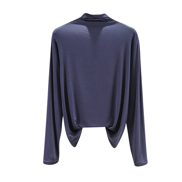 Yuyuzo Women's Long Sleeve Shirts Turtleneck Basic Solid Color Slim Fitted Base Layer Undershirts