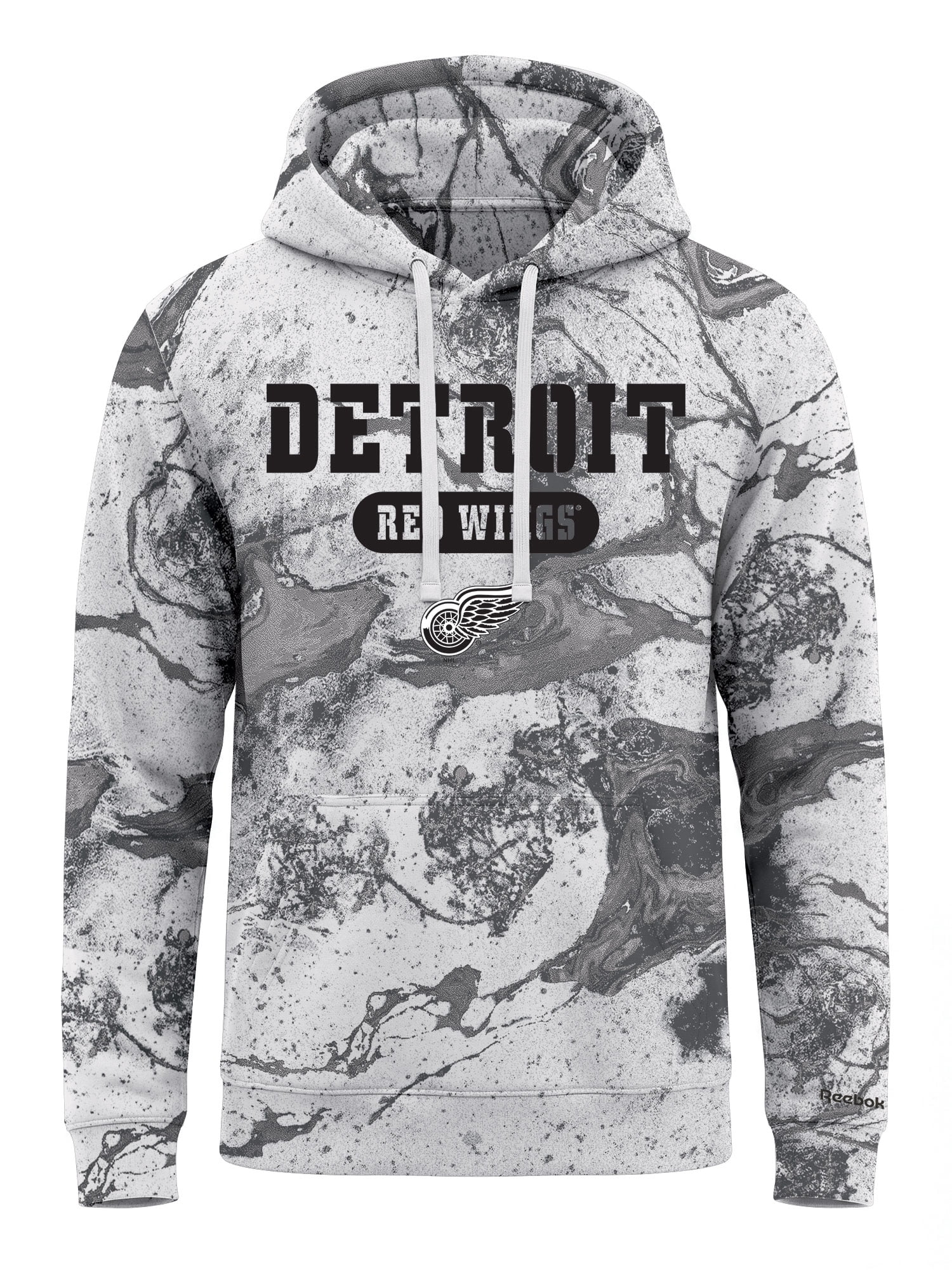Detroit Red Wings Reebok Mens All Over Print Hooded Sweatshirt