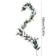 thumbnail image 3 of CuiLiyq Snow Flocked Christmas Garland, Artificial Snow Flocked Christmas Decorations, White Winter Frosted Holiday Pine Wreath, Flexible Garland for Mantel Front Door Window, 3 of 9