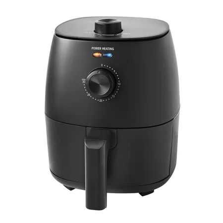 Mainstays 2.2 Qt Compact Air Fryer, Non-Stick, Dishwasher Safe Basket, 1150W, Black, Automatic Shutoff, Built-in Timer, New Condition