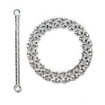 thumbnail image 2 of BalsaCircle 2 Silver Round 7 in Plastic Acrylic Crystals Curtain Tie Backs Backdrop Drapery Bands Party Decorations, 2 of 8