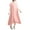 Pink, variant on Ahuyic Printed Solid Color Plus Size Dress For Women, Summer Womens' Short Sleeve Knee-Length Dresses,Ladies' Summer Faux Silk Solid Color Dress Short-Sleeved V-Neck Long Dress