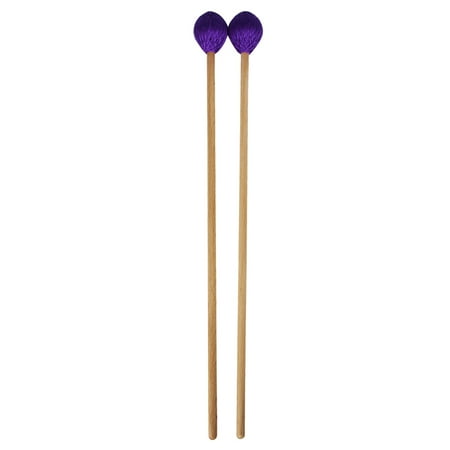 Middle Marimba Stick Mallets Xylophone Glockensplel Mallet with Beech Handle Percussion Kit Musical Instrument Accessories Mallets for Professionals Amateurs 1 Pair Purple