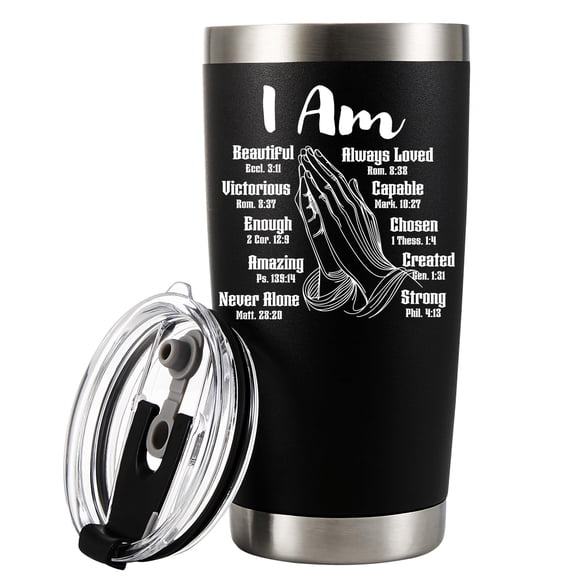 Panvola Vacuum Insulated Tumbler Stainless Steel 20oz Black