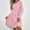 Pink, variant on Fesfesfes Maternity Belted Dress Round Neck Long Sleeve Solid Color Adjustable Waist Skirt Flattering Pregnancy Dress for Women(Pink,XL)