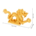 thumbnail image 2 of ELAYARD Statue de Dragon en Résine Dorée 1Pcs pour Décoration Intérieure et Collectionneurs, 2 of 6