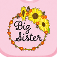 thumbnail image 4 of Inktastic Big Sister Sunflower Wreath Boys or Girls Baby Bib, 4 of 4