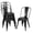 Black, variant on Metal Dining Chairs Set of 4 Black High Back Industrial Chairs Indoor/Outdoor Chic Dining Bistro Cafe Side Barstool Bar Chair Coffee Chair