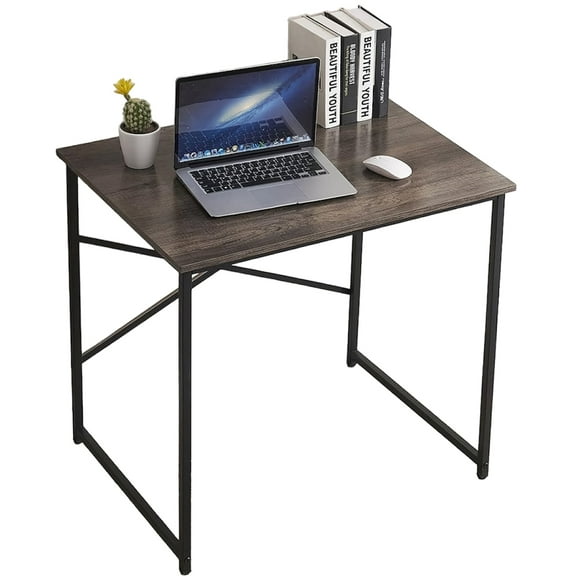 31.5" Small Home Office Desk, 80 x 60 cm Compact Computer Desk with Metal Frame for Small Spaces, Office