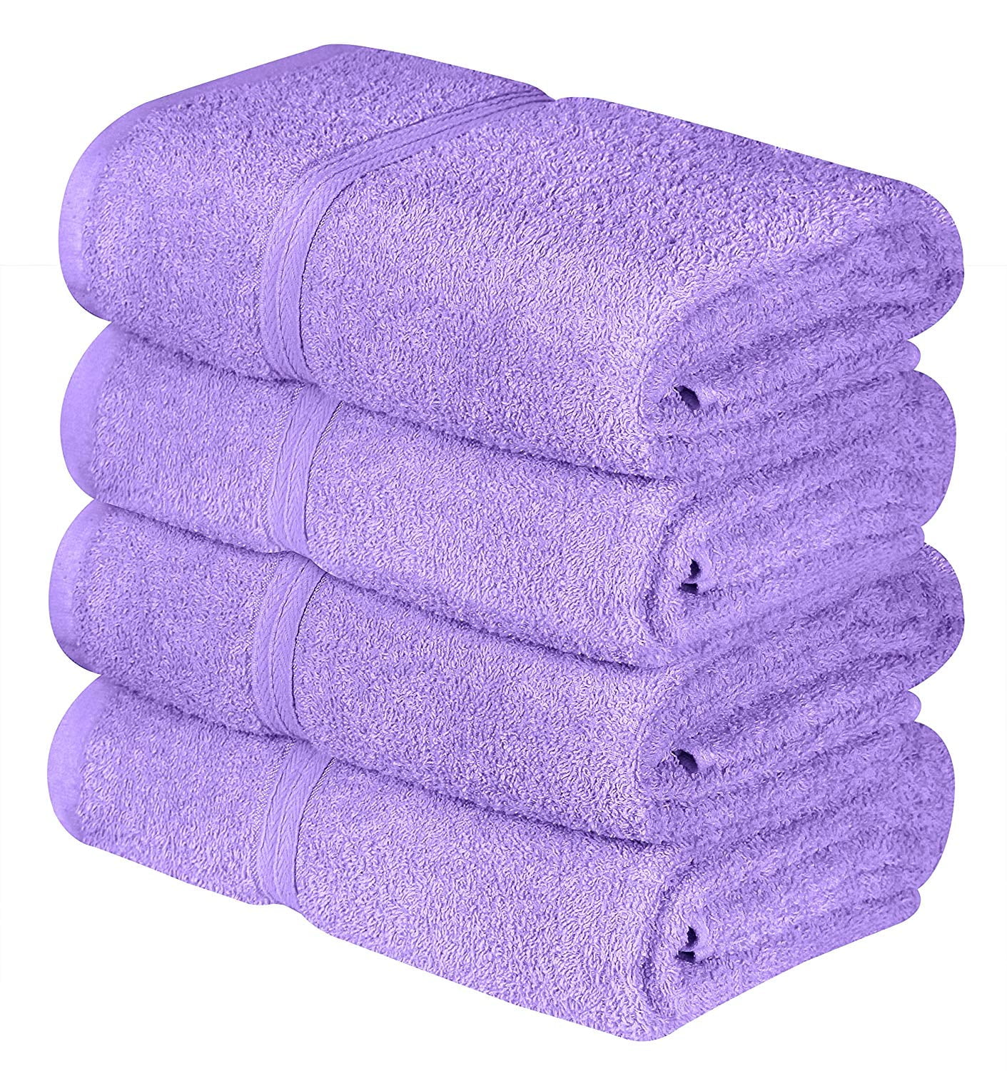 Beauty Threadz Bath Towels Set, Purple Luxurious 100 Ring Spun