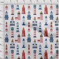 thumbnail image 4 of oneOone Georgette Viscose Red Fabric Sea Lighthouse Fabric For Sewing Printed Craft Fabric By The Yard 42 Inch Wide, 4 of 5
