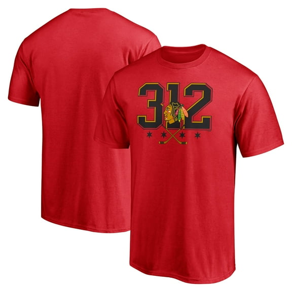 Men's Red Chicago Blackhawks Hometown Collection Push Ahead T-Shirt
