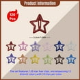 thumbnail image 3 of 120 Count Star Hair Accessories for Girls Women - 12 Vibrant Colors, 10 Pcs Per Color, Metal Snap Hair Clips & Barrettes, Cute Star Design, Includes Travel Pack, 3 of 7