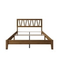 thumbnail image 6 of Home Design Gadsden Twin Panel Bed Frame with Arched V-Design Headboard and Center Leg Support, Brown, Box Spring Required, Easy Assembly, 6 of 12