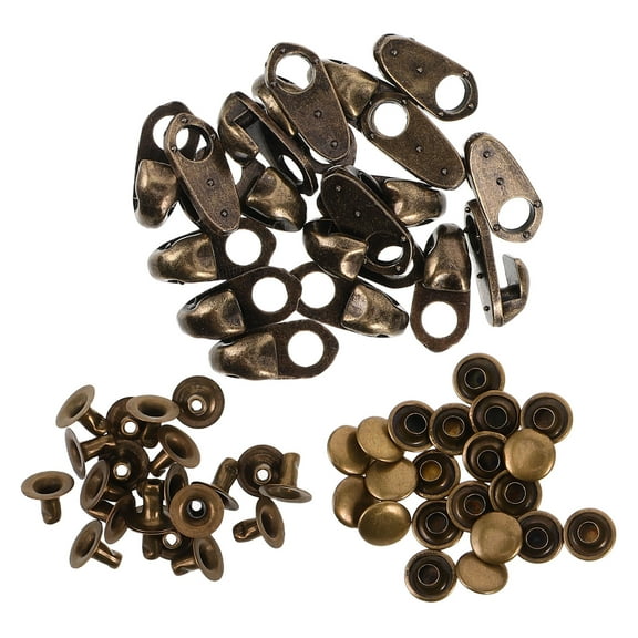 PENIKOKO Boot Lace Hook Repair Kit 20Sets Golden Color for Secure Fit and Lace Adjustment in Hiking and Climbing