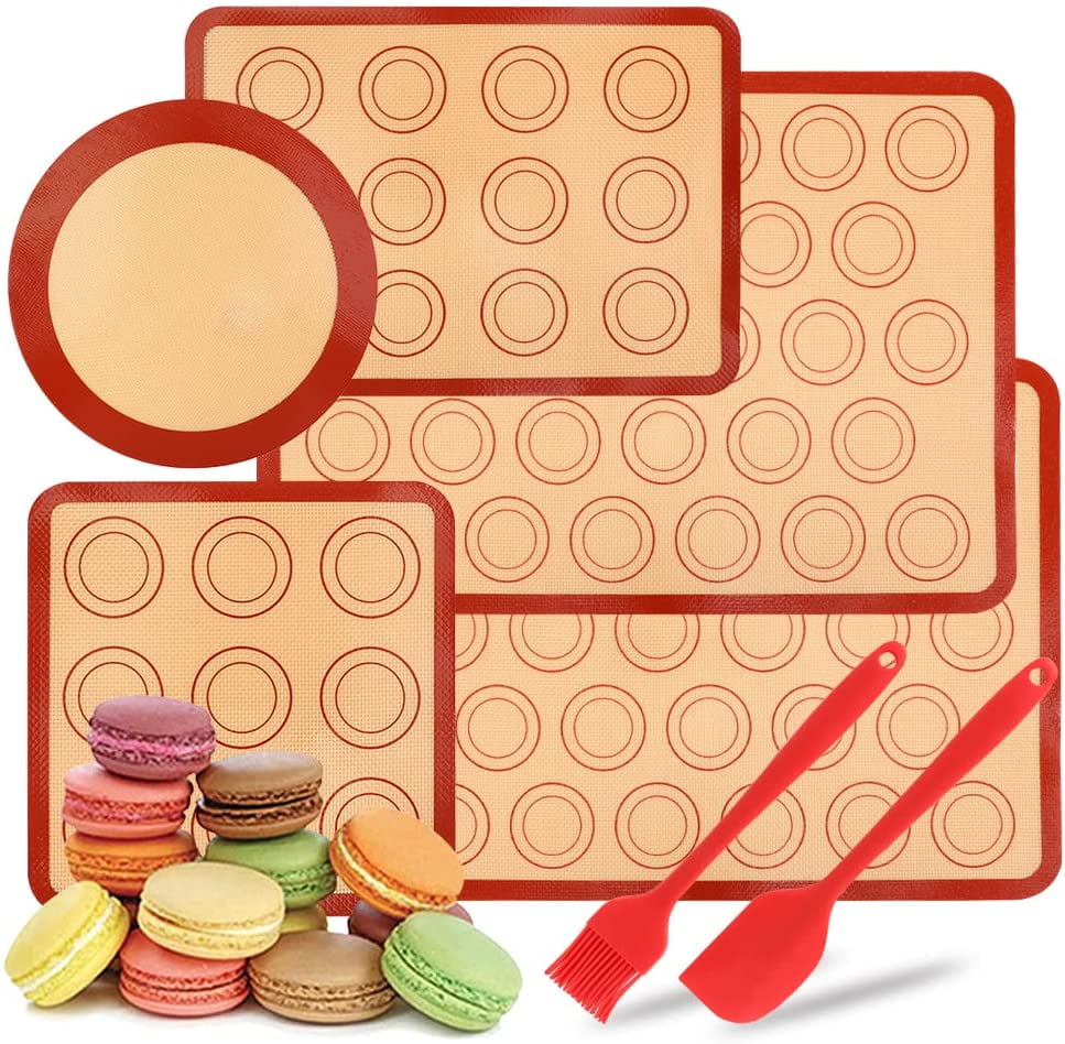 Silicone Baking Mats Set of 7, NonStick Silicone Mats for Baking