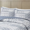 thumbnail image 3 of Madison Park King/Cal King Graham 3-Piece Jacquard Patchwork Quilt Set, Blue, 3 of 10
