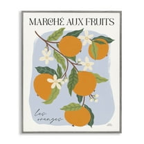 Stupell Industries Marche Aux Oranges Food & Beverage Painting Gray Framed Art Print Wall Art, 11 x 14
