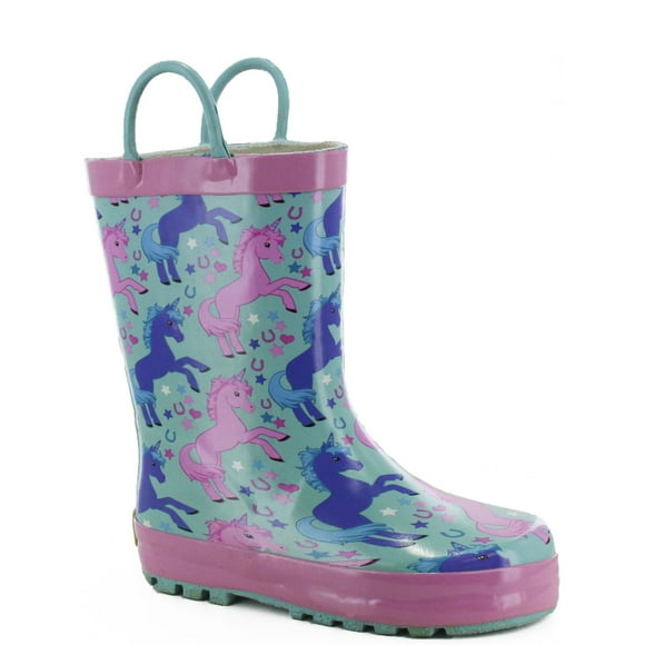 Western Chief Botte de Pluie Imperméable Imprimée pour Garçon, Lucky Unicorn, 9-10 m US Tout-Petit