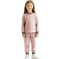 thumbnail image 2 of ATOGUTA Sets For Girls Long Sleeves and Pants 2 Pieces Fall And Winter Pjs Set Kid Sleepwear Size 0-12, Watermelon Red, 2 of 5