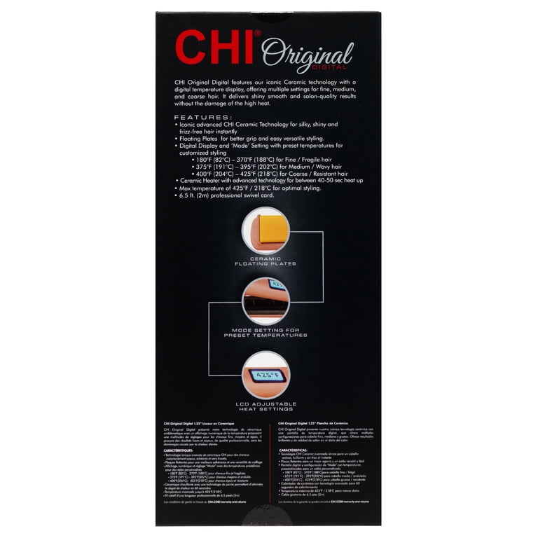 CHI original digital 1.25 ceramic flat iron rose gold new CHI Digital Flat Iron 1.25 main image 3