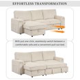 thumbnail image 3 of Harper & Bright Designs Sectional Sofa with Pull-out Bed, Convertible Sofa Sleeper with Cup Holders, Modular L-shaped Sofa with Storage for Living Room , Beige, 3 of 18
