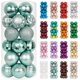 thumbnail image 1 of XmasExp Adornos de bolas de Navidad de 24 quilates, juego de adornos navideños inastillables, decoraciones para bolas de árbol de Navidad de 40 mm/1,57 pulgadas (1,57 pulgadas, rojo), 1 of 4