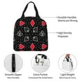 thumbnail image 3 of Yiaed Card Suits Print Insulated Lunch Bag Reusable Cute Tote Lunch Box, Leakproof Cooler Lunch Bags for Work Office Travel School Picnic, 3 of 5