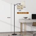 thumbnail image 3 of Arc Floor Lamps Natural Multi Stone Background high resoluationSavio Brown StoneEra Modern LED Adjustable Lampshade Standing Light for Living Room Reading Bedroom Office, 3 of 5