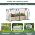 thumbnail image 6 of Costway Raised Garden Bed with Dual Zipper Door Greenhouse for Patios and Backyards Natural, 6 of 9