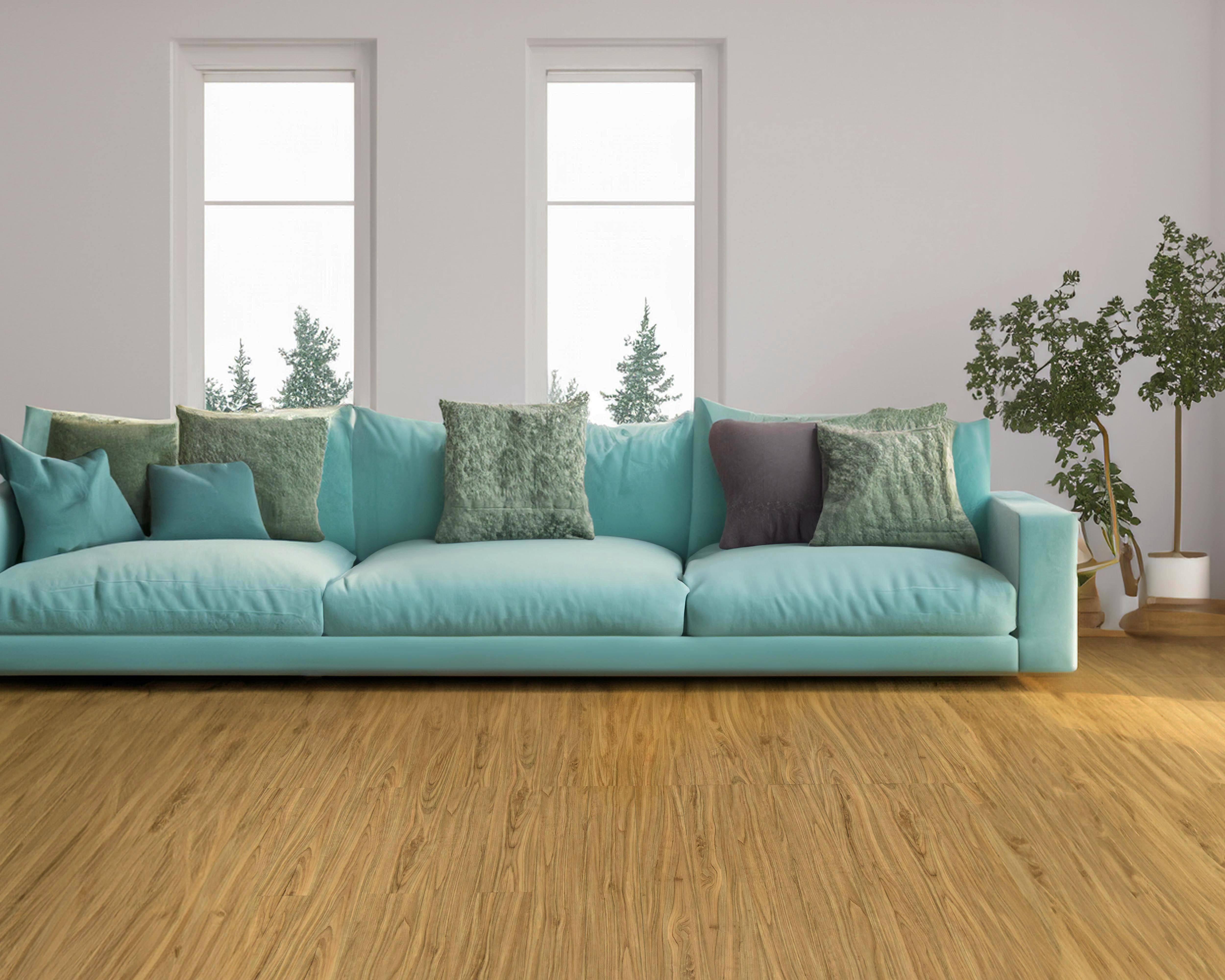 Peel and Stick Vinyl Flooring Planks, Buff, 36" x 6", 10-pack/15 sq ft